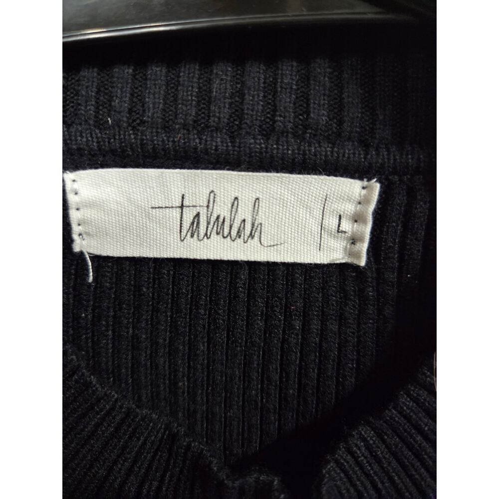 NWOT Black Turtle Neck Open Back Dress - talulah - L - Picture 3 of 3